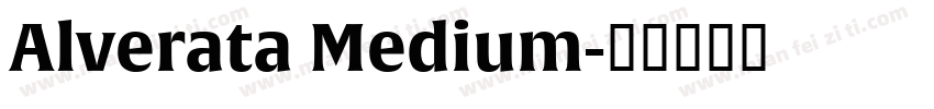 Alverata Medium字体转换